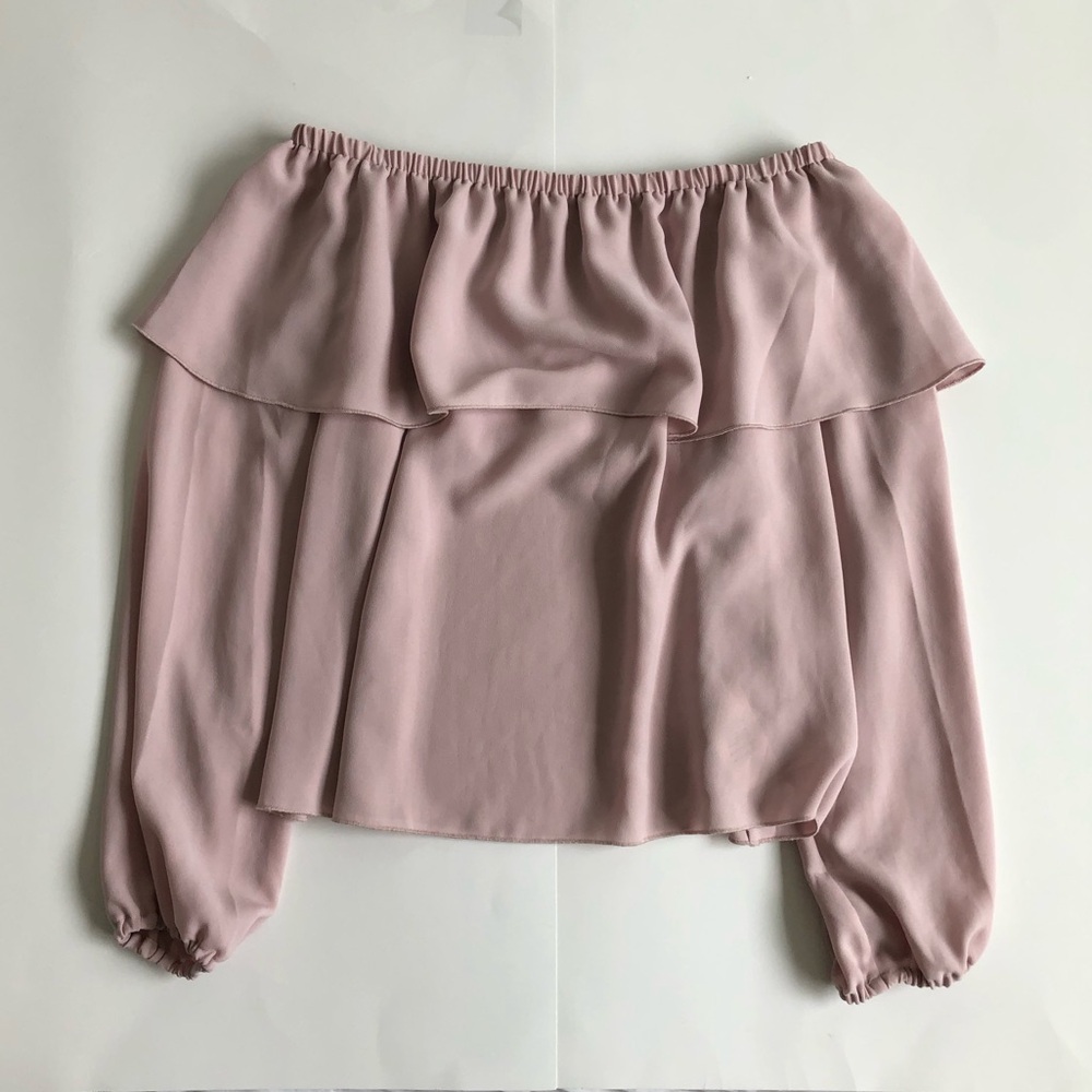 Wilfred Off-Shoulder Ruffle Blouse - Light Pink